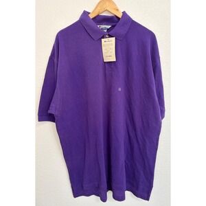 Vintage Champion Mens Purple Cotton Pique Polo Shirt XXL H1066 037 NWT